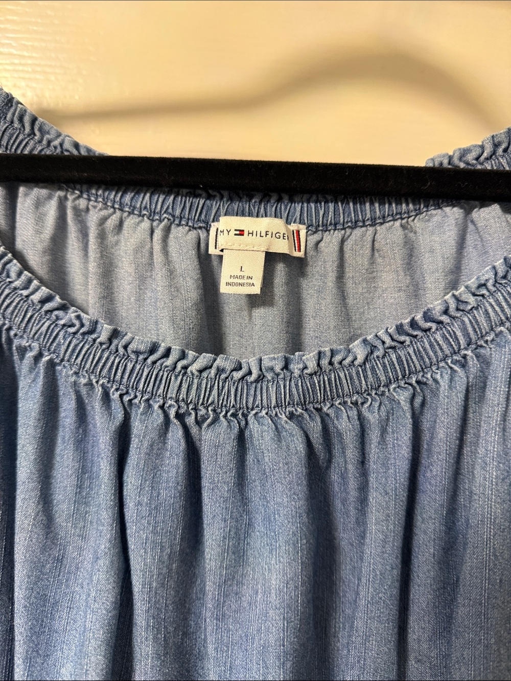 Tommy Hilfiger Light Blue Denim Midi Dress - Picture 2 of 3